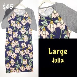 NWT LuLaRoe Large Julia Floral Baseball Floral
